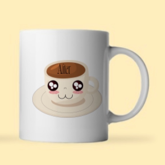 Cute face before and after  coffee mug / tea mug mug01 - Picture 3 of 3